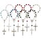 24 Pack Small Catholic Rosary for Women and Men - Prayer Beads, Prayer Room, Altar, Bulk Pack (8 Colors & Crucifix Designs)